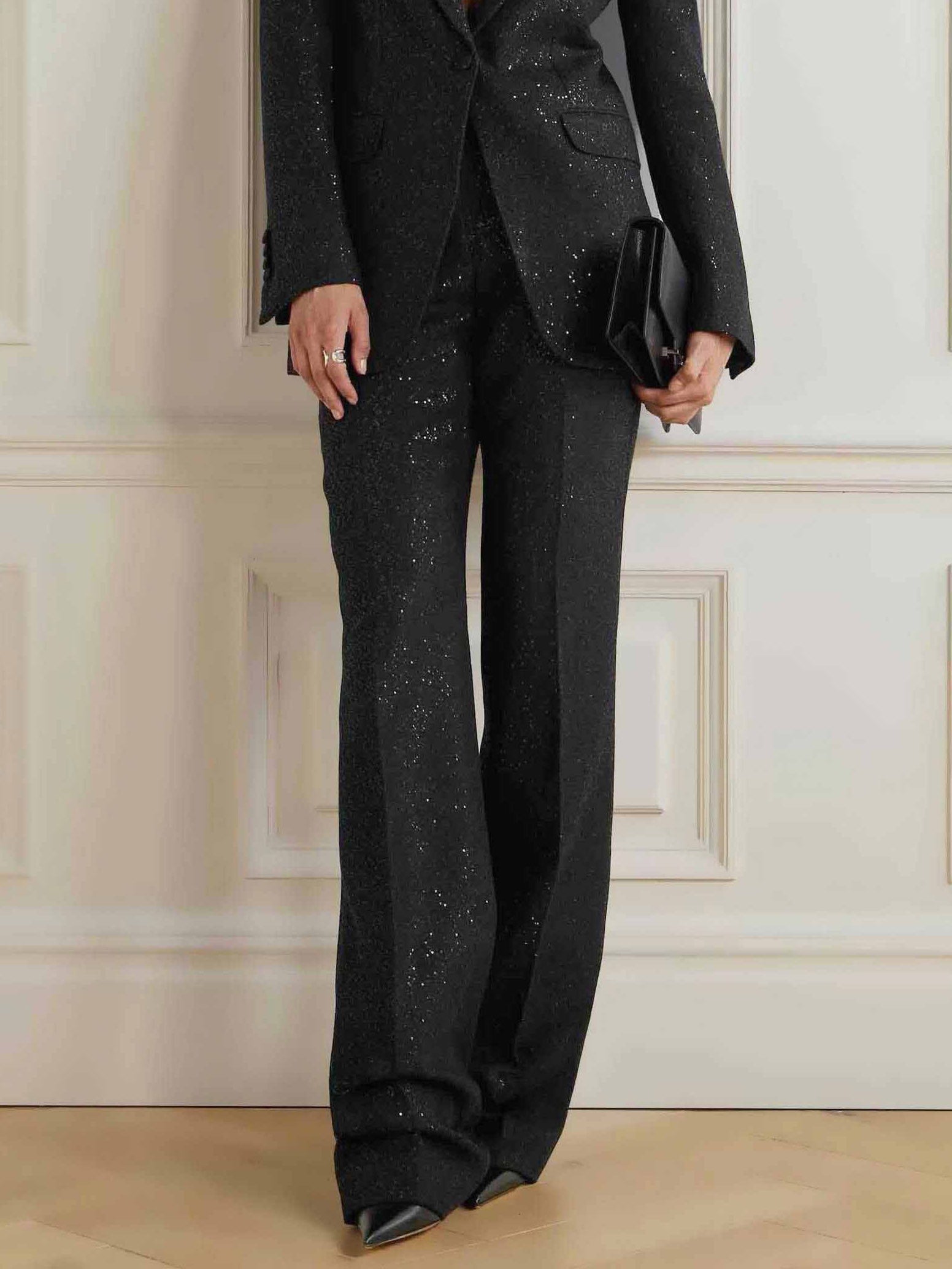 Blazer in Sequin — Slim Fit Structured Shoulder for Evening and Party Wear for Women