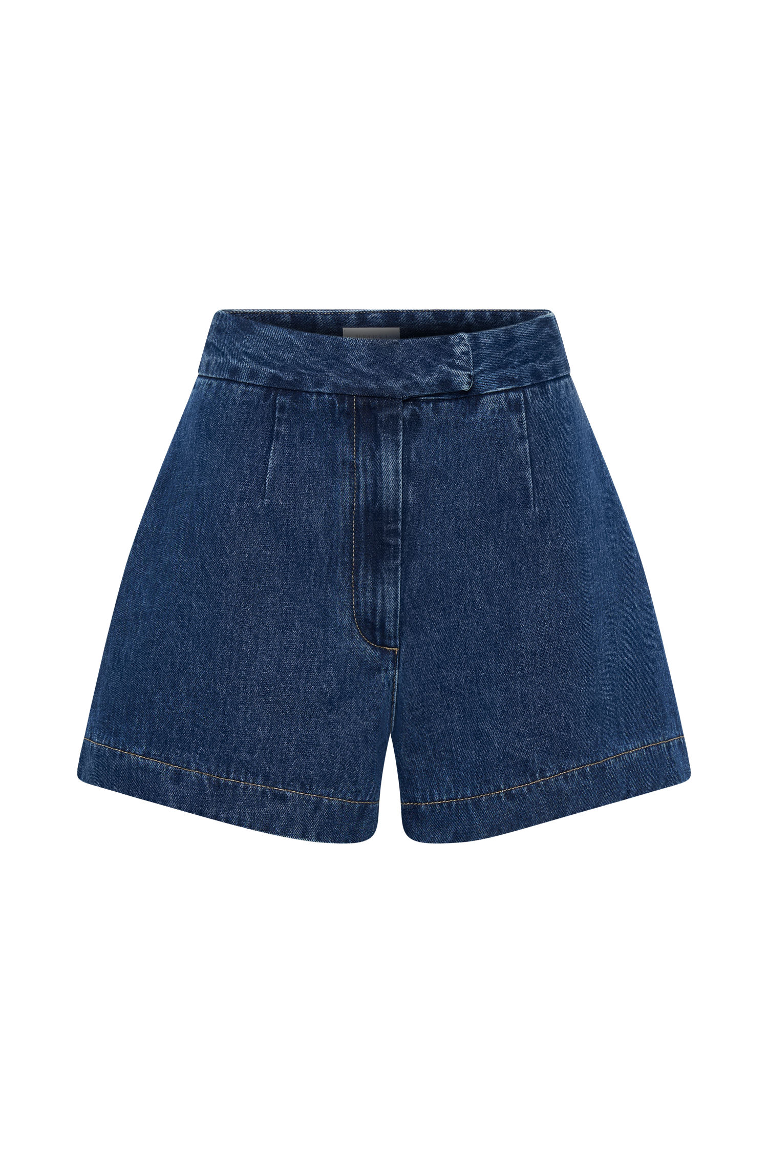 Shorts in Denim — High Waist Wide Leg Fit with Clean Tailored Finish for Women