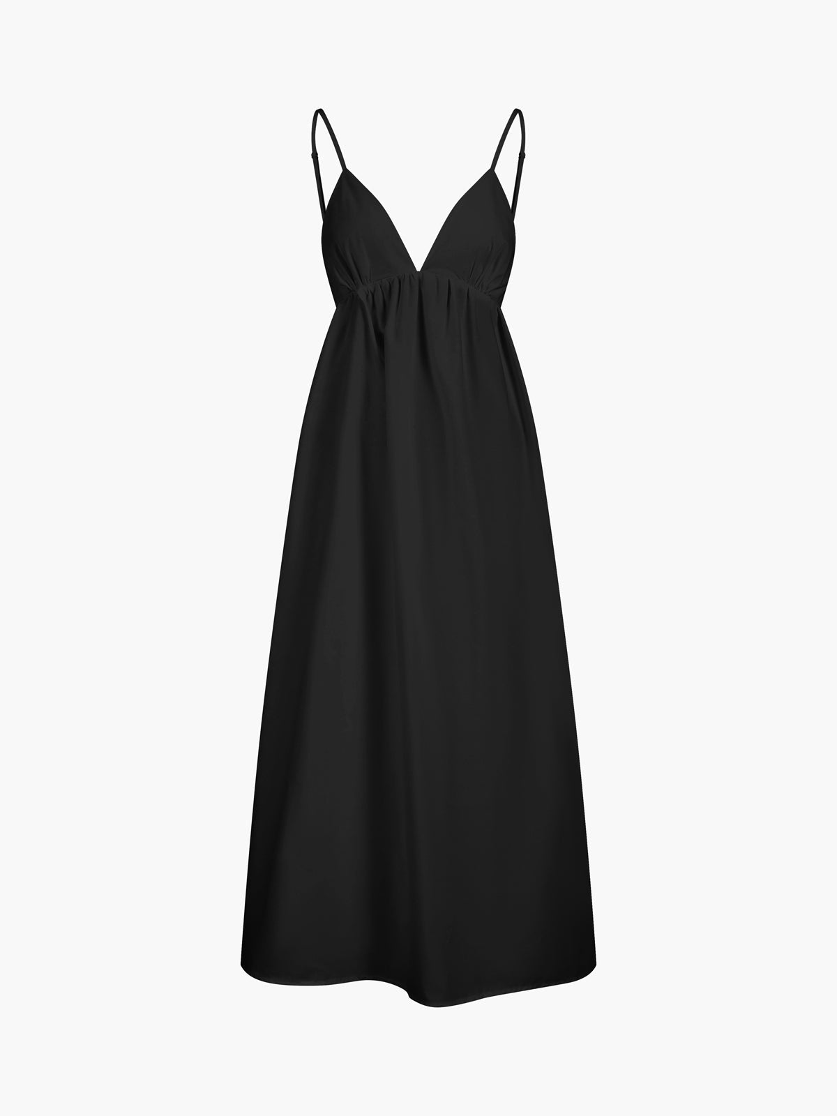 Dress in Viscose — Deep V Neck Spaghetti Strap Backless Maxi for Summer
