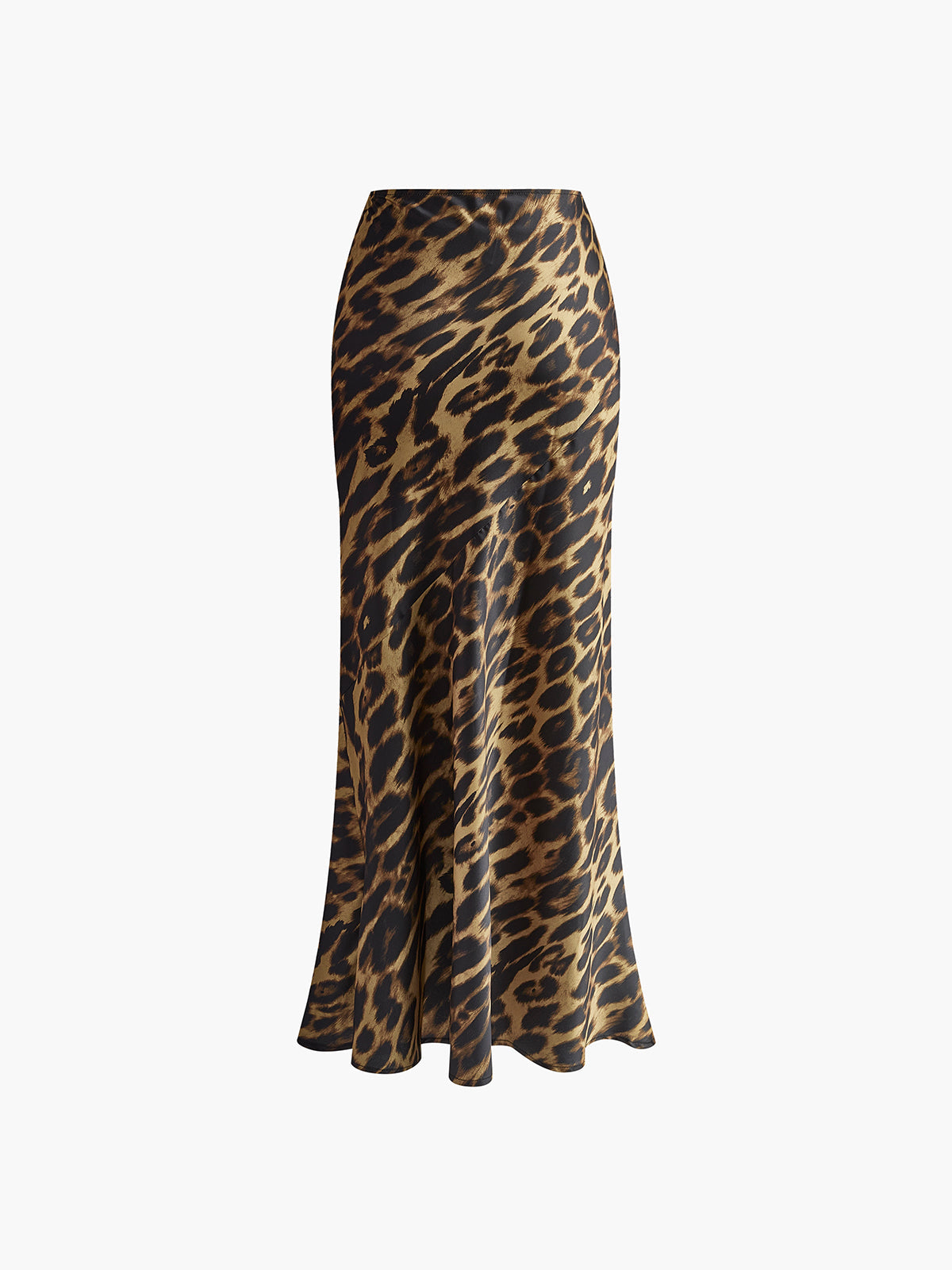 Skirt in Viscose — Slim Maxi with Leopard Print and Low Rise for Bold Style