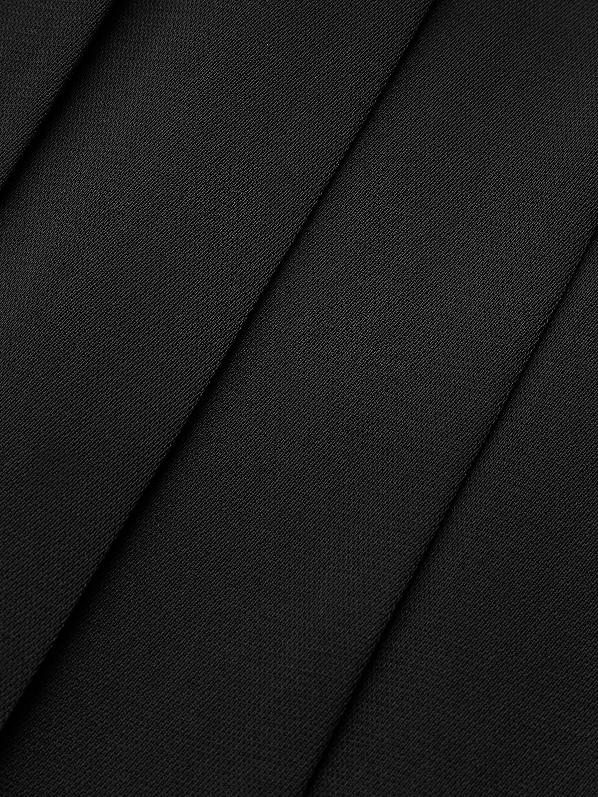 Maxi Skirt | Asymmetric Patchwork | High Waist | Leather Pleated Contrast Panel Design