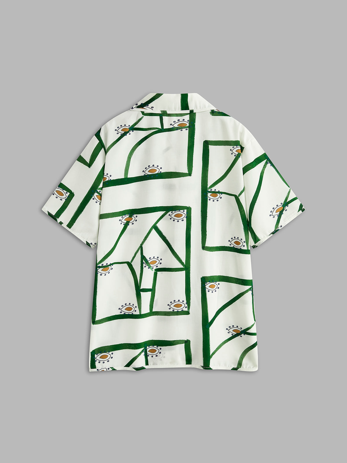 Set in Viscose — Printed Two Piece Matching Short Set for Women with Button Shirt