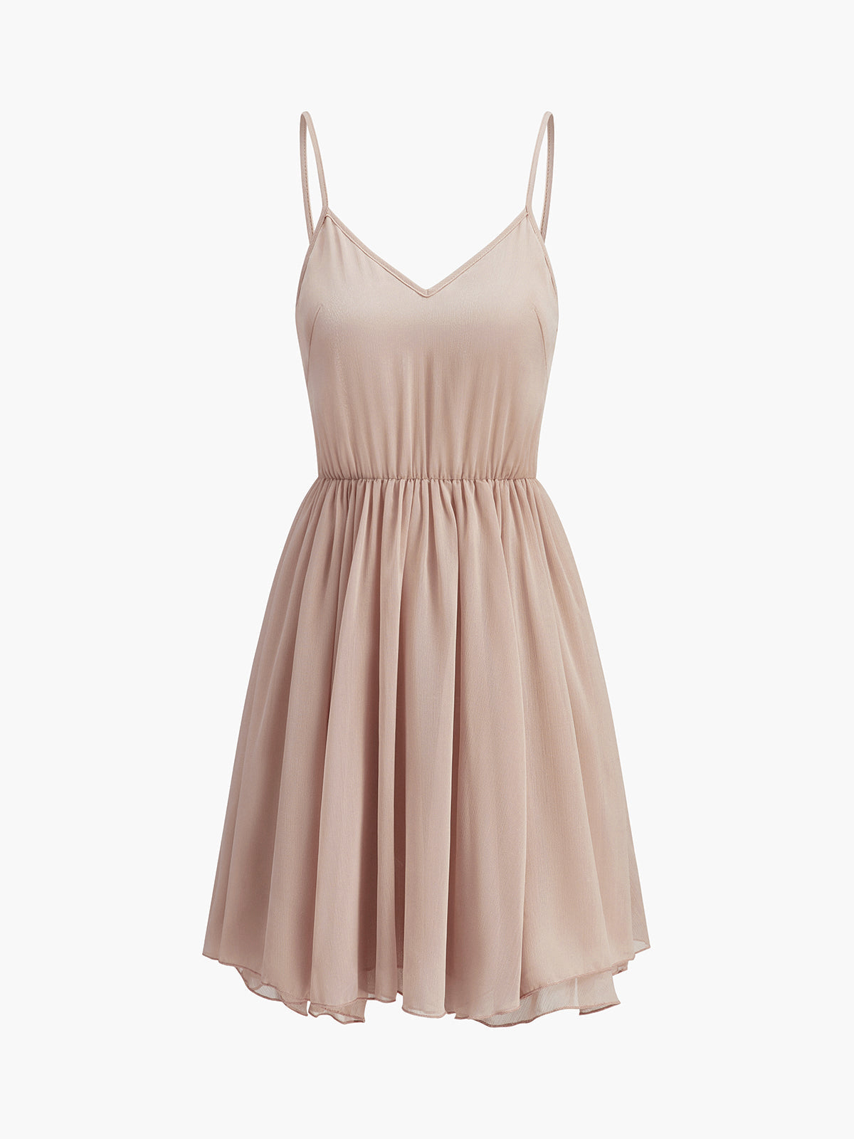 Dress in Chiffon — High Neck Cape Sleeve Mini with Flowy Tiered Ruffles