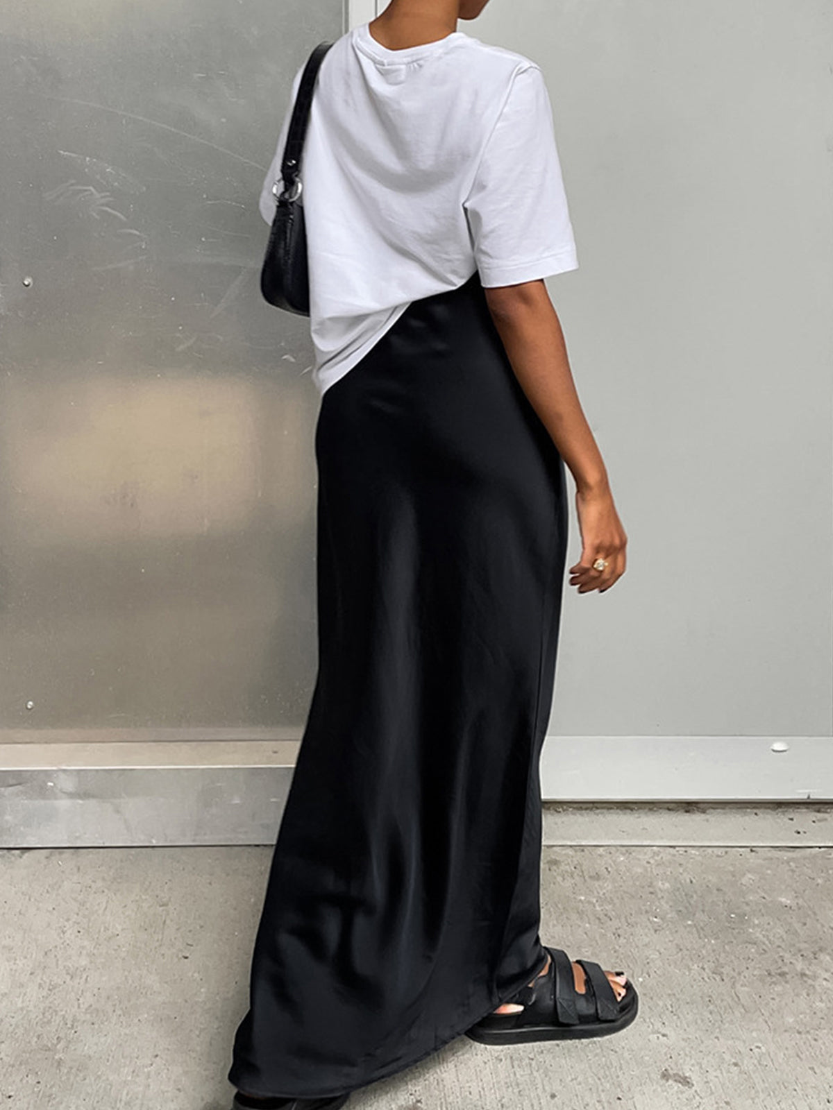 Skirt in Satin — Straight Maxi with High Waist for Elegant Evening Style