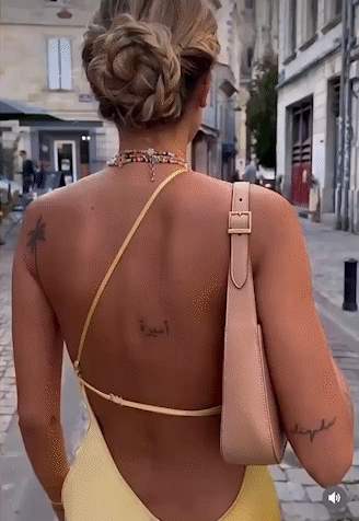 Dress in Satin — One Shoulder Backless Maxi with Cowl Back and High Slit for Evening