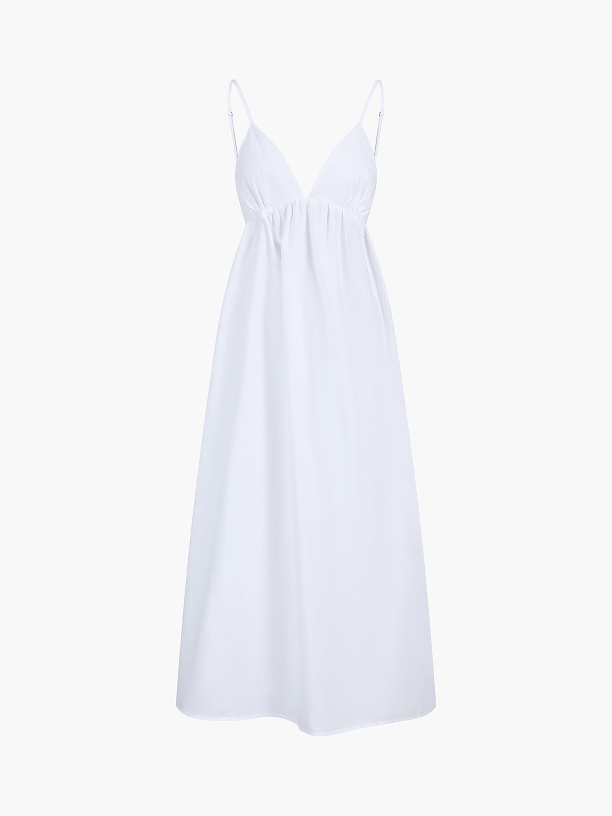 Dress in Viscose — Deep V Neck Spaghetti Strap Backless Maxi for Summer