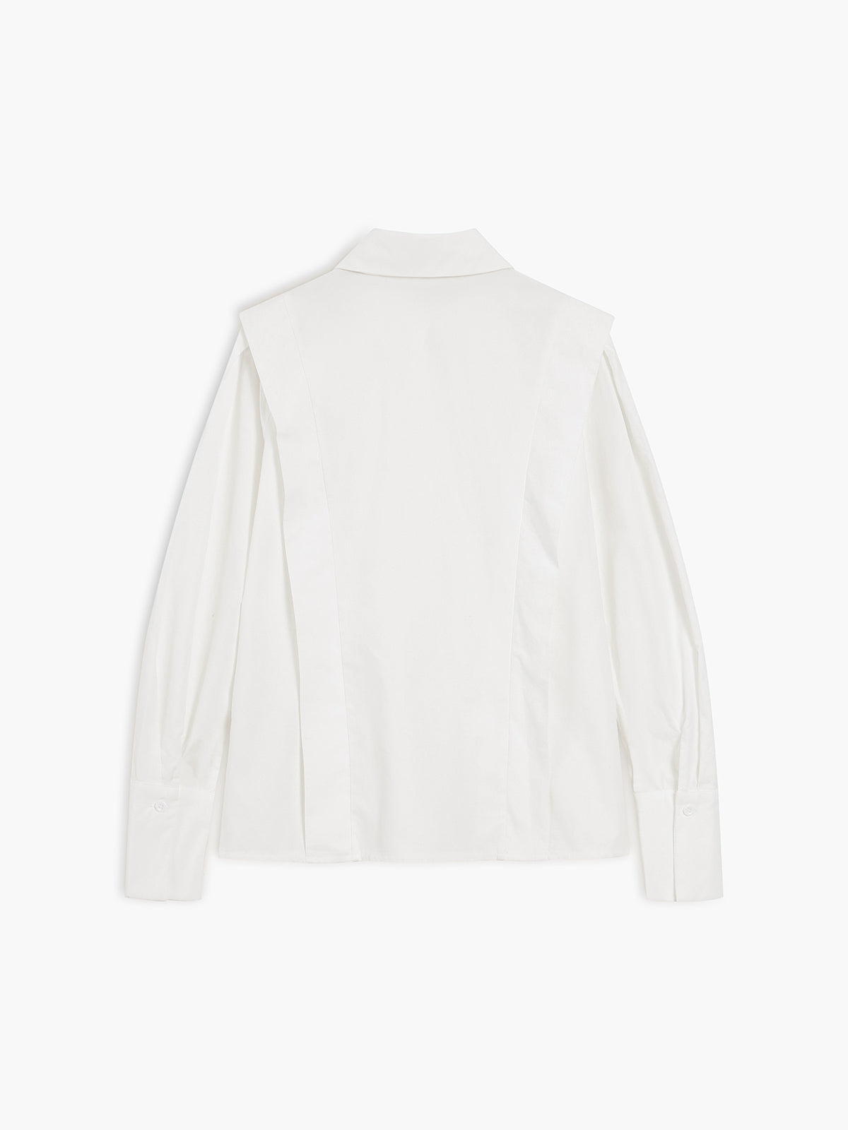 Blouse in Cotton — Oversized Button Down with Structured Power Shoulder