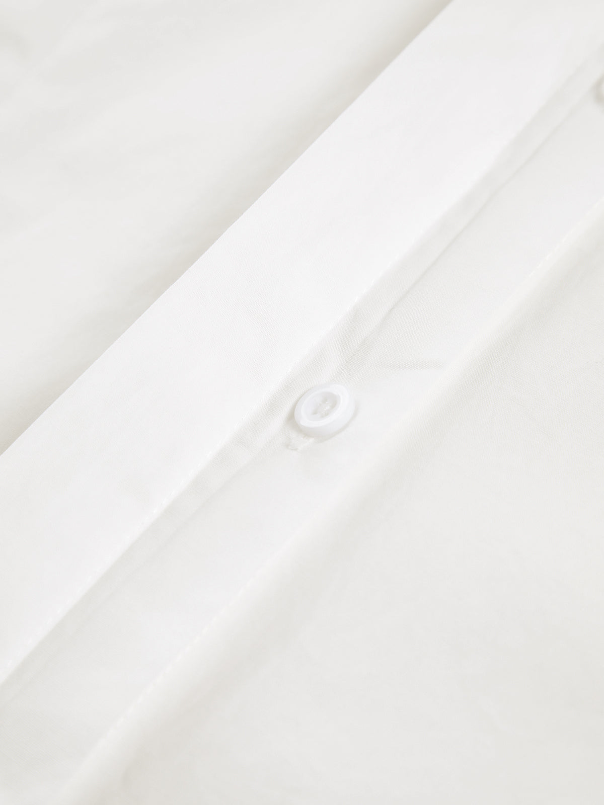 Blouse in Cotton — Oversized Button Down with Structured Power Shoulder