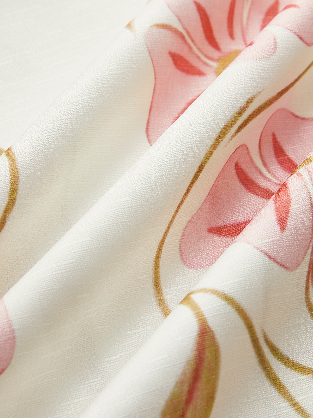 Dress in Linen — Sleeveless Floral Vine Mini Shift with Round Neck for Summer