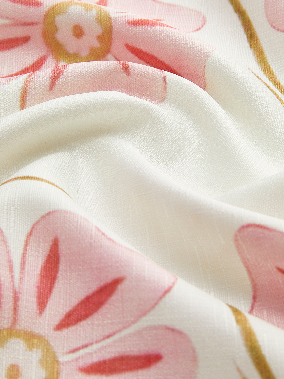 Dress in Linen — Sleeveless Floral Vine Mini Shift with Round Neck for Summer