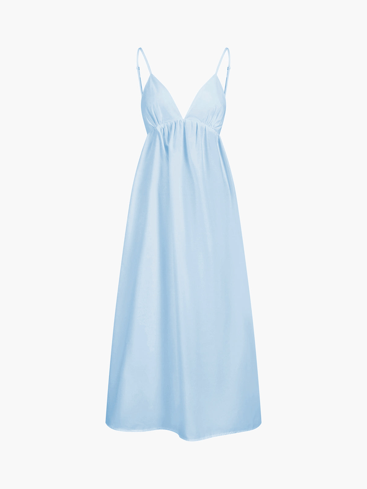 Dress in Viscose — Deep V Neck Spaghetti Strap Backless Maxi for Summer