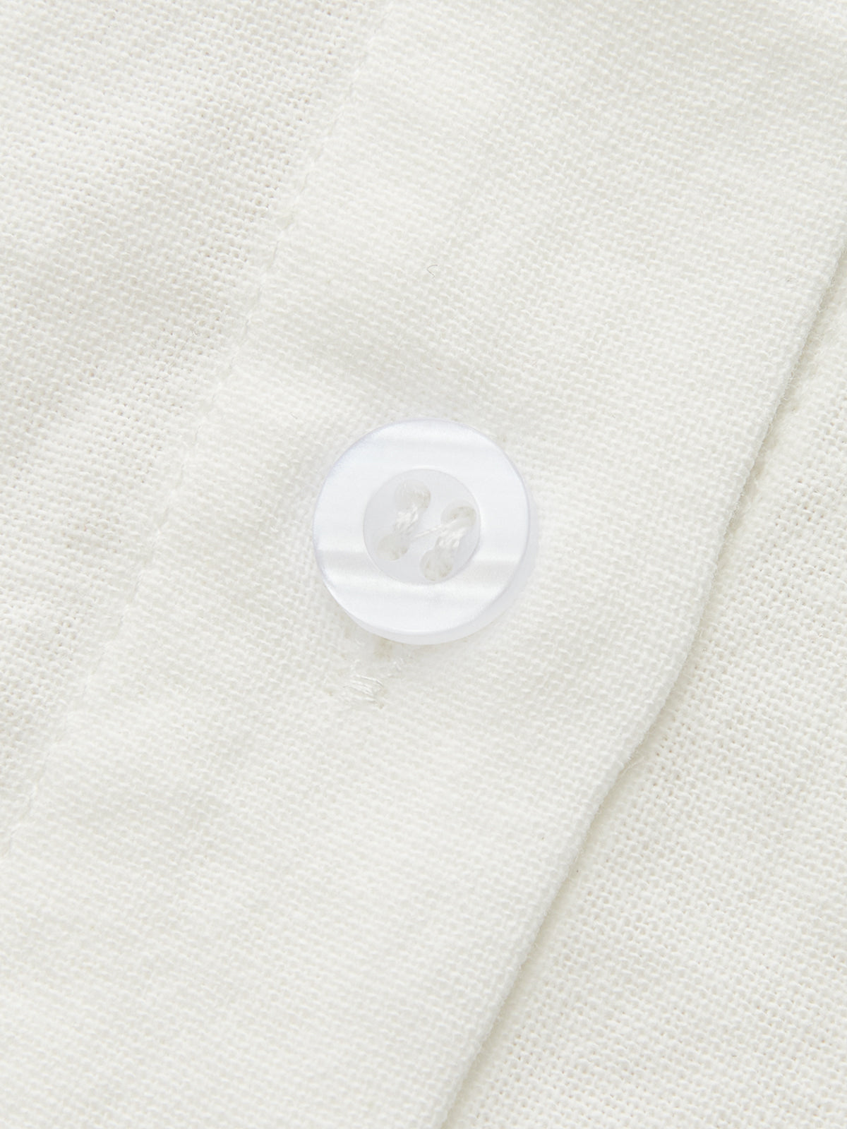 Set in Linen — Oversized Button Shirt with Ruffled Elastic Waist Shorts for Women