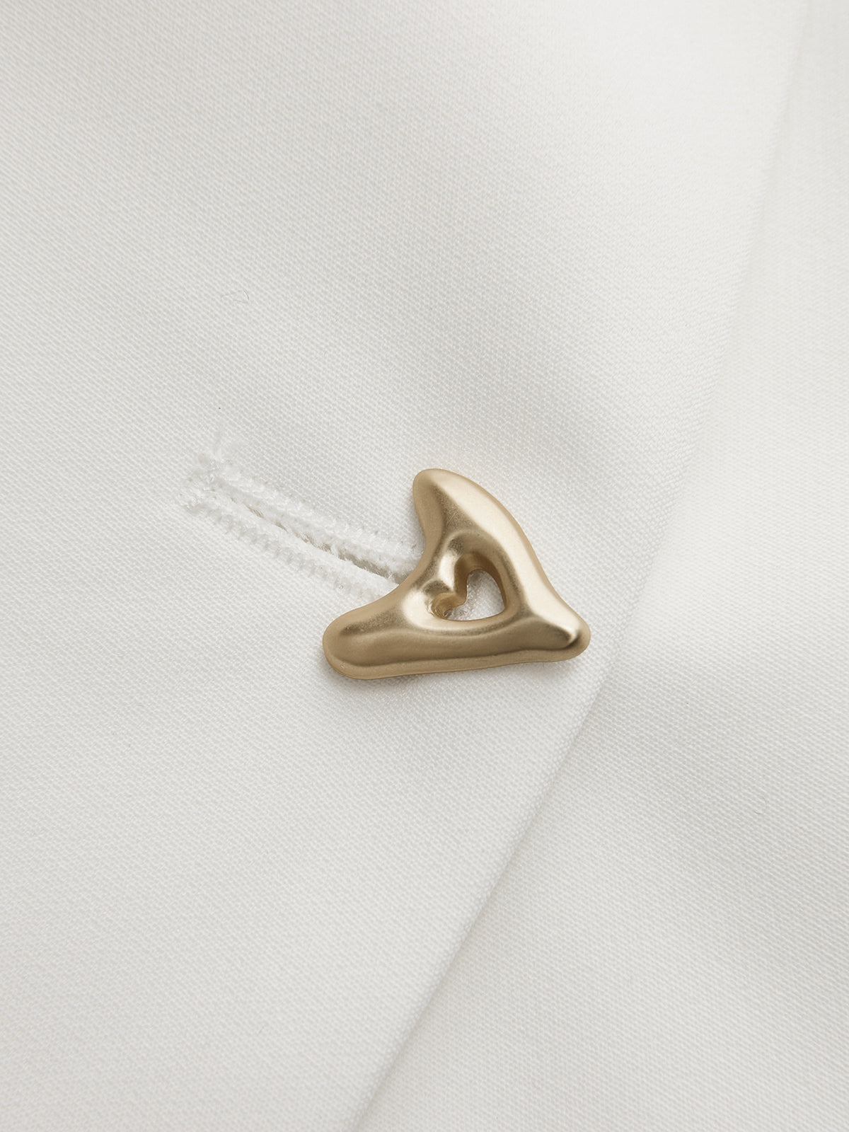 Blouse in Crepe — V Neck Cap Sleeve with Asymmetric Gold Button for Office Wear